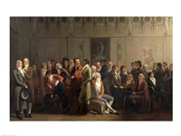 Reunion of Artists in the Studio of Isabey, 1798 Fine Art Print