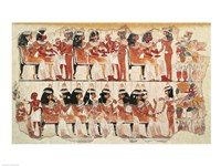 Banquet scene, from Thebes Fine Art Print