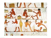 Engraving and polishing vases in gold and silver, from the Tomb of Rekhmire Fine Art Print