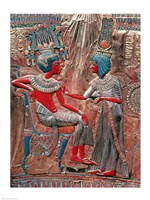 The back of the throne of Tutankhamun Fine Art Print