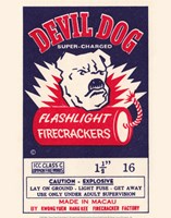 Devil Dog Firecrackers Fine Art Print