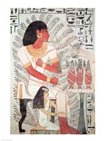 Sennefer seated with his wife, Meryt, from the Tomb of Sennefer Fine Art Print
