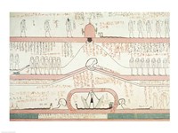 Scene from the Book of Amduat showing the journey to the Underworld Fine Art Print