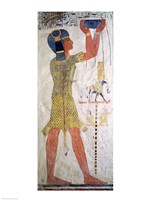 An Inmutef priest making an offering Fine Art Print