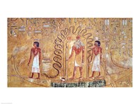 The sun god Ra in his solar barque Fine Art Print