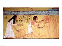 Detail of a harvest scene on the East Wall Fine Art Print