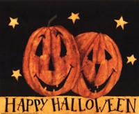 Happy Halloween Pumpkins Framed Print