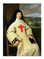 Mother Angelique Arnauld Abbess of Port-Royal, 1654 Fine Art Print