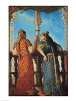 Jewish Women at the Balcony, Algiers, 1849 Fine Art Print
