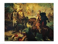 Arab Tribal Chiefs in Single Combat Fine Art Print