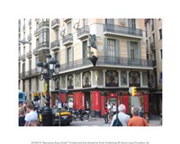 Barcelona Busy Street Fine Art Print