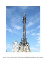 Columbus Column Barcelona Fine Art Print
