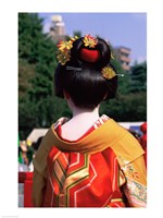 Rear view of a geisha, Jidai Matsuri Festival, Tokyo, Japan Fine Art Print