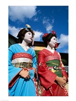 Two geishas Fine Art Print
