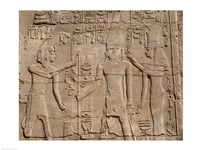 Ramses II in front of Amun and Sethi I, Luxor Temple, Aswan, Egypt Fine Art Print