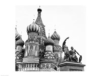 Monument of Minin and Pozharsky St. Basil's Cathedral Moscow Russia Fine Art Print