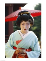 Young woman dressed as a Geisha, Japan Fine Art Print