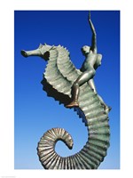 Sea horse statue, Puerto Vallarta, Mexico Fine Art Print