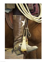 Cowboy riding a horse Fine Art Print