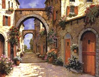 Le Porte Rosse Sulla Strada Fine Art Print