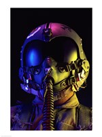 Fighter Pilot in full attire, United States Air Force Fine Art Print