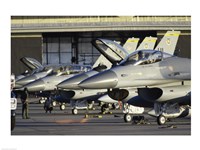 U.S. Air Force F-16 Fighter Jets Hill Air Force Base Utah USA Framed Print