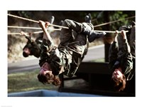 U.S. Air Force Trainees on Obstacle Course photography Fine Art Print