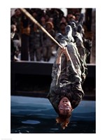 U.S. Air Force Trainees on Obstacle Course Fine Art Print