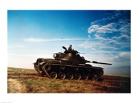 Solider in a military tank Fine Art Print
