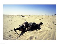 Saudi Arabia: Members of the 1st BN During Desert Shield Fine Art Print