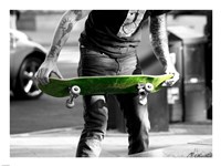 Green Skateboard Fine Art Print