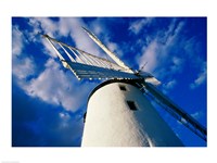 Low angle view of a traditional windmill, Ballycopeland Windmill, Millisle, County Down, Northern Ireland Fine Art Print