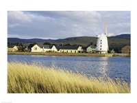 Traditional windmill along a river, Blennerville Windmill, Tralee, County Kerry, Ireland Fine Art Print