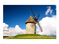 View of a traditional windmill, Skerries Mills Museum, Ireland Fine Art Print