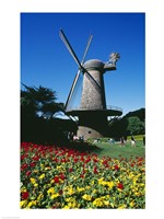 USA, California, San Francisco, Golden Gate Park, windmill Fine Art Print