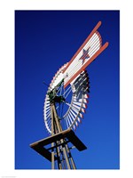 Close view of a windmill at American Wind Power Center, Texas Fine Art Print