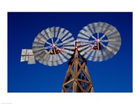 Double Spiral Windmill in Texas Fine Art Print
