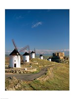 Windmills, La Mancha, Consuegra, Castilla-La Mancha, Spain By Field Fine Art Print