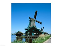 Windmill, Zaanse Schans, Netherlands Fine Art Print