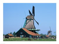 Windmills, Zaanse Schans, Netherlands Fine Art Print