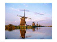 Windmills, Kinderdijk, Netherlands Fine Art Print