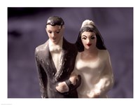 Close-up of a wedding cake figurine Fine Art Print
