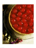 Close-up of a cherry covered cheesecake Fine Art Print
