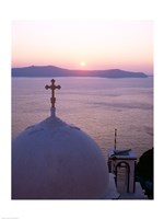 Sunrise, Santorini, Oia, Cyclades Islands, Greece Fine Art Print
