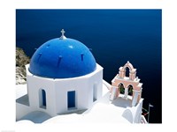 Santorini, Oia , Cyclades Islands, Greece Arial View Fine Art Print