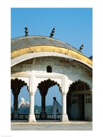 Taj Mahal seen through arches at Agra Fort, Agra, Uttar Pradesh, India Fine Art Print