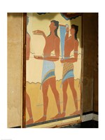 Minoan Art, Procession Fresco, Palace of Knossos, Knossos, Crete, Greece Fine Art Print