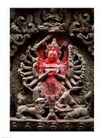 Statue of a goddess, Kathmandu, Nepal Fine Art Print