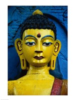 Close-up of a statue of Buddha, Kathmandu, Nepal Fine Art Print