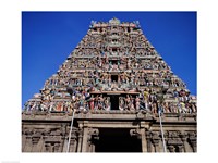 Carving on Sri Meenakshi Hindu Temple, Chennai, Tamil Nadu, India Fine Art Print